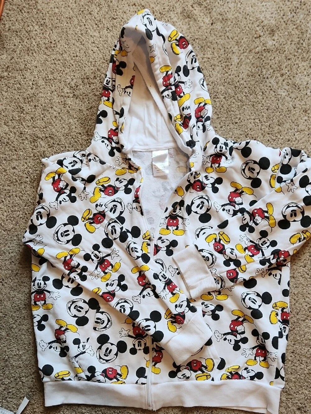 Disney Mickey Mouse Zip Up Jacket Hoodie Sz XL (15-17)